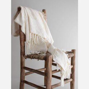 Boho Handwoven Cotton Throw Blanket